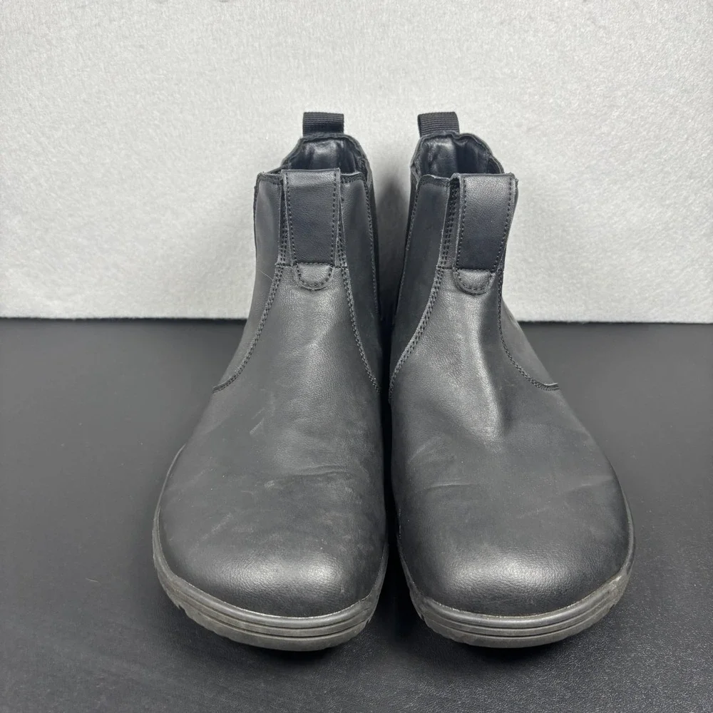 Pulltop Barefoot Chelsea Boots Black Men's Size 11 EU 44 Wide Toe Box Minimalist